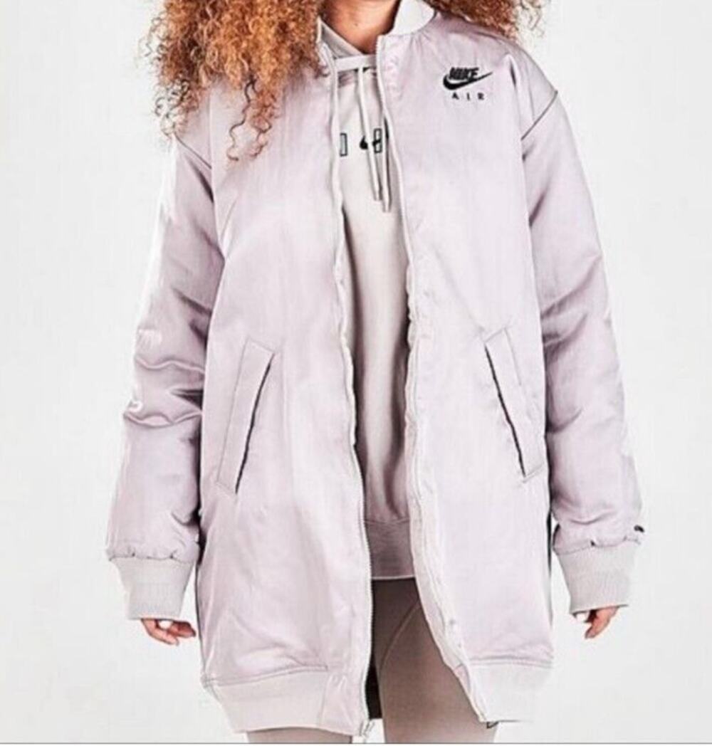 Nike Air Therma-fit Women's Gray Synthetic-Fill Bomber Jacket Large NWT $180